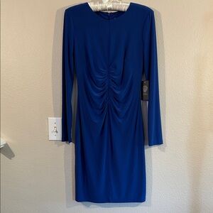 Vince Camuto Royal Blue Long Sleeve Dress NWT
